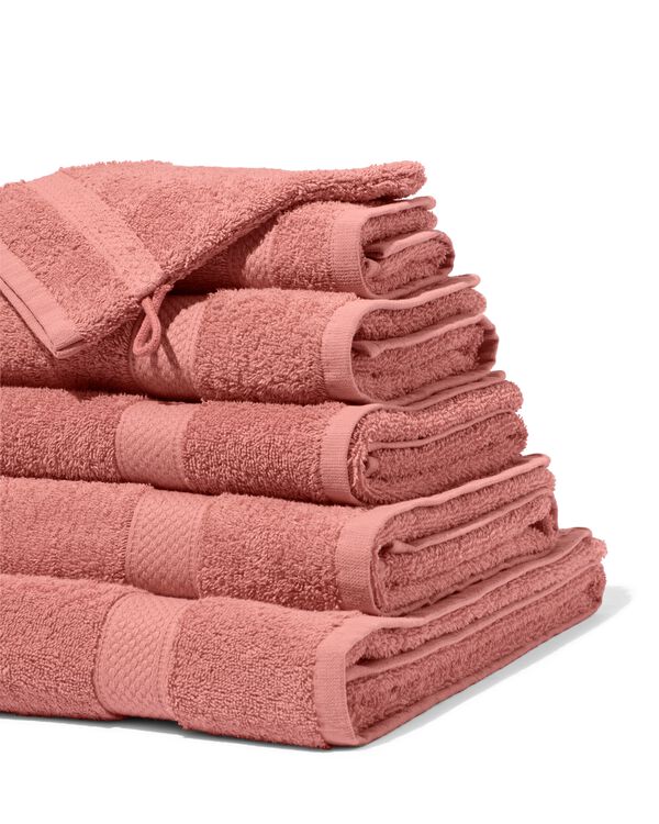 serviettes de bain - qualité épaisse vieux rose vieux rose - 1000025959 - HEMA