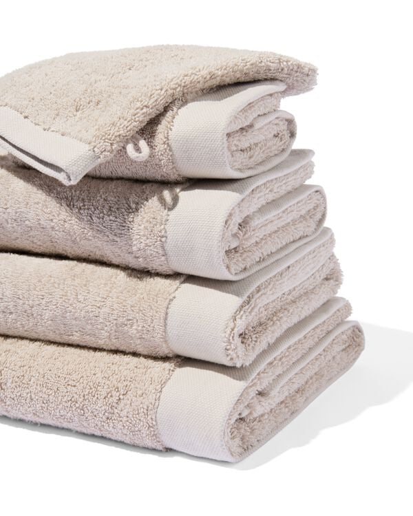 serviettes de bain - hôtel extra doux sable sable - 1000025973 - HEMA